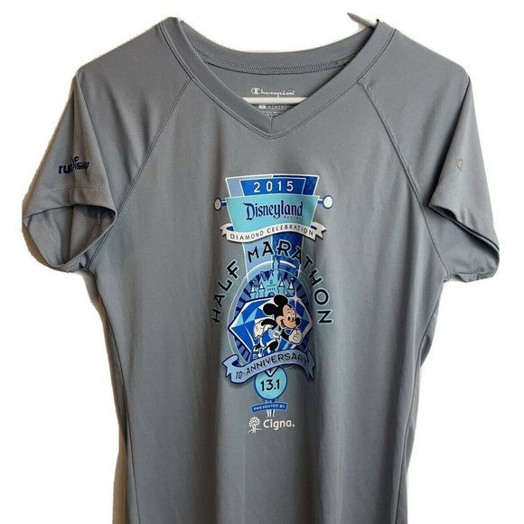 Disney Womens V Neck Running T Shirt Size Large - Picture 1 of 12